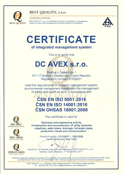 ISM certifikat (EN)